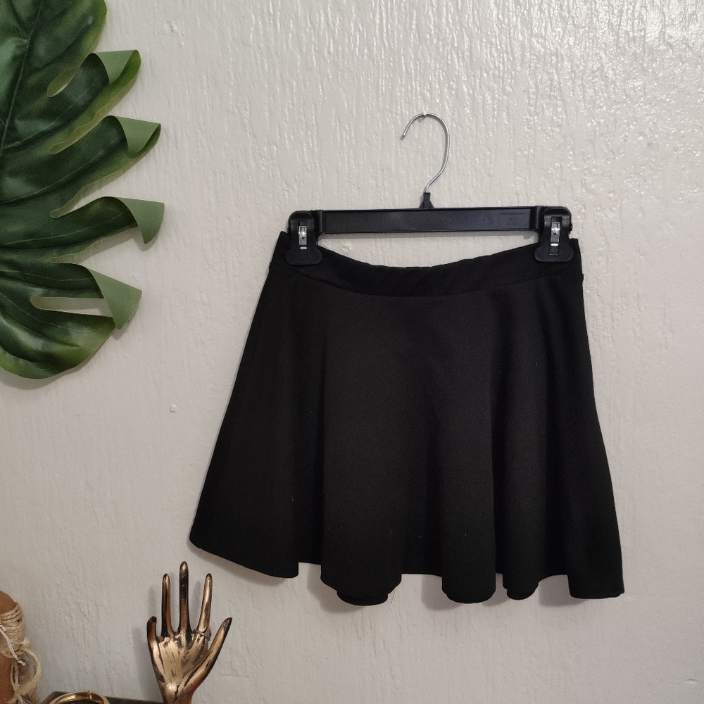 Black mini skirt